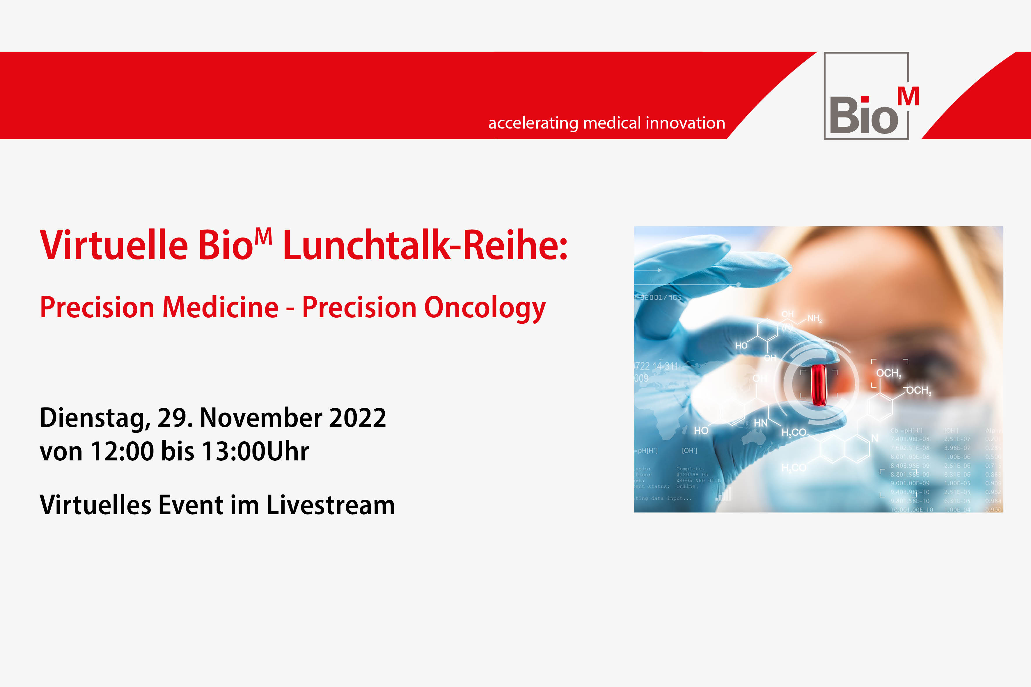 Virtuelle BioM Lunchtalk-Reihe – Folge 10: Precision Medicine - Precision Oncology